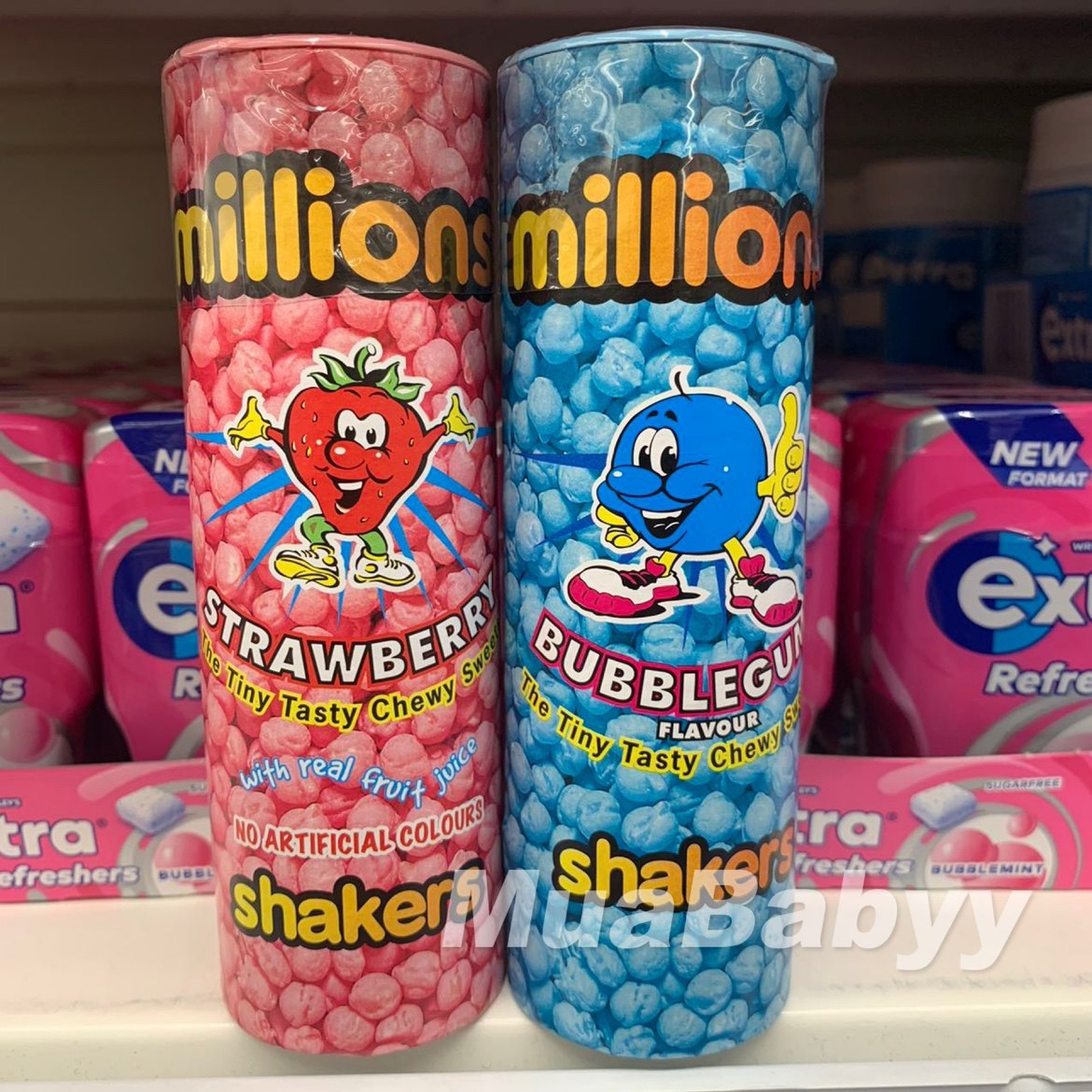 现货 英国millions水果果汁软糖酸糖果进口糖果零食无人工色素