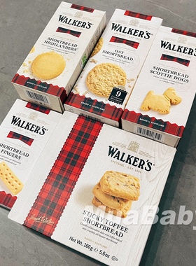 现货 英国WALKER'S沃克斯曲奇酥饼燕麦脆饼手指饼干下午茶点心