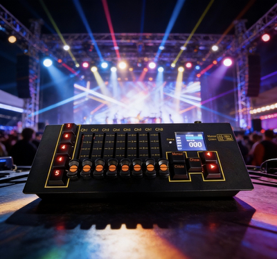 迷你傻瓜式控台、灯光控台迷你DMX512控制器小型舞台演出调光192