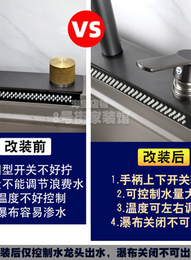 水龙头手动调温防滑改装阀芯