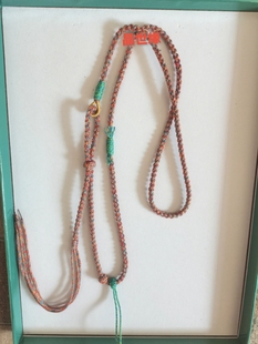 纯手工编织网红藏式手搓棉绳挂脖项链绳蜜蜡唐卡玉石翡翠绿松南红