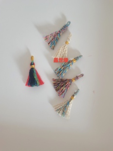 手串迷你小流苏纯手工编制文玩藏式手搓棉绳穗子