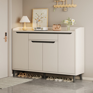 欧式入户白鞋柜家用门口玄关收纳柜一体靠墙2025新款爆款高档鞋架