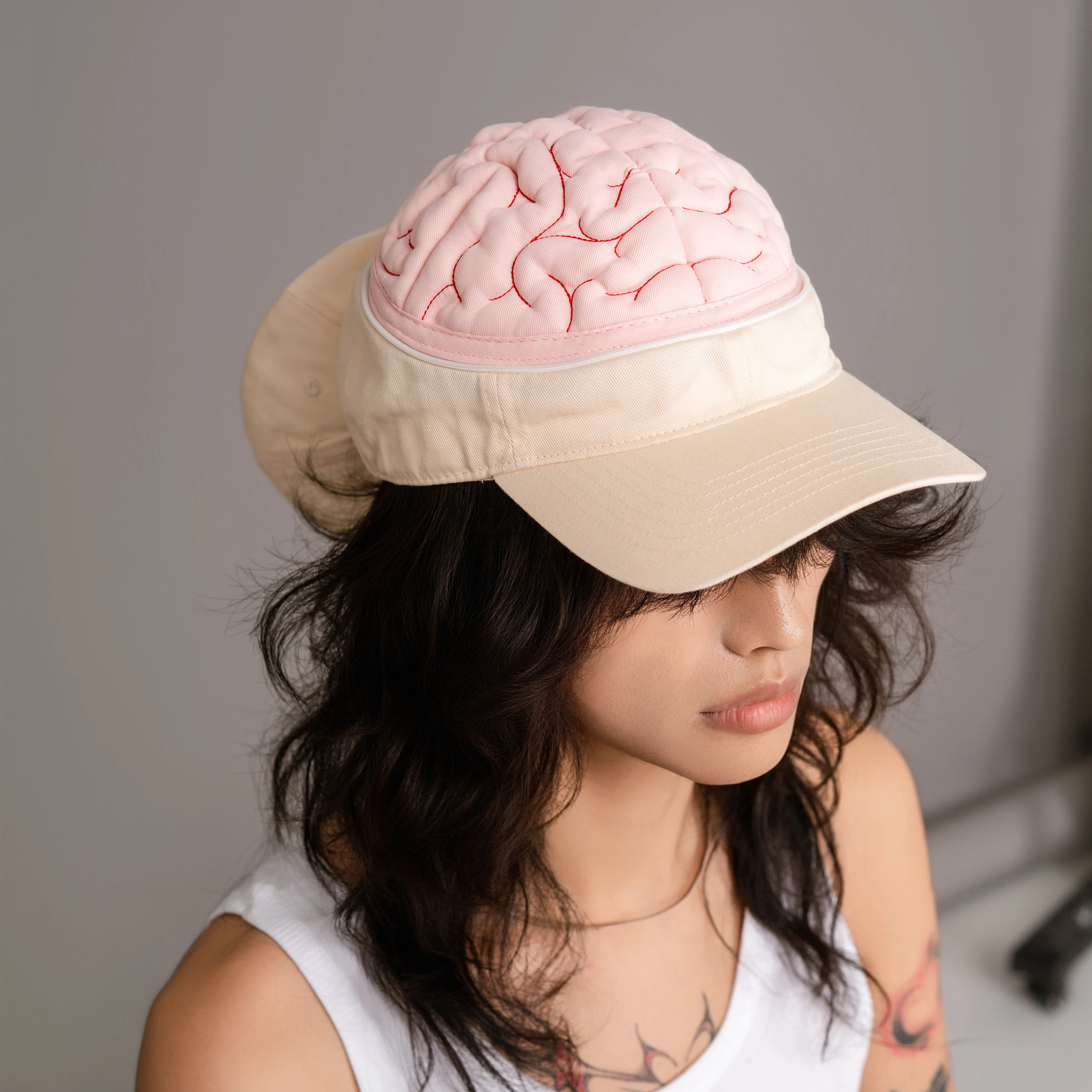 KOOKi怪作【谢楠同款】25SS 恶搞创意拉链“大脑帽”官方正品现货