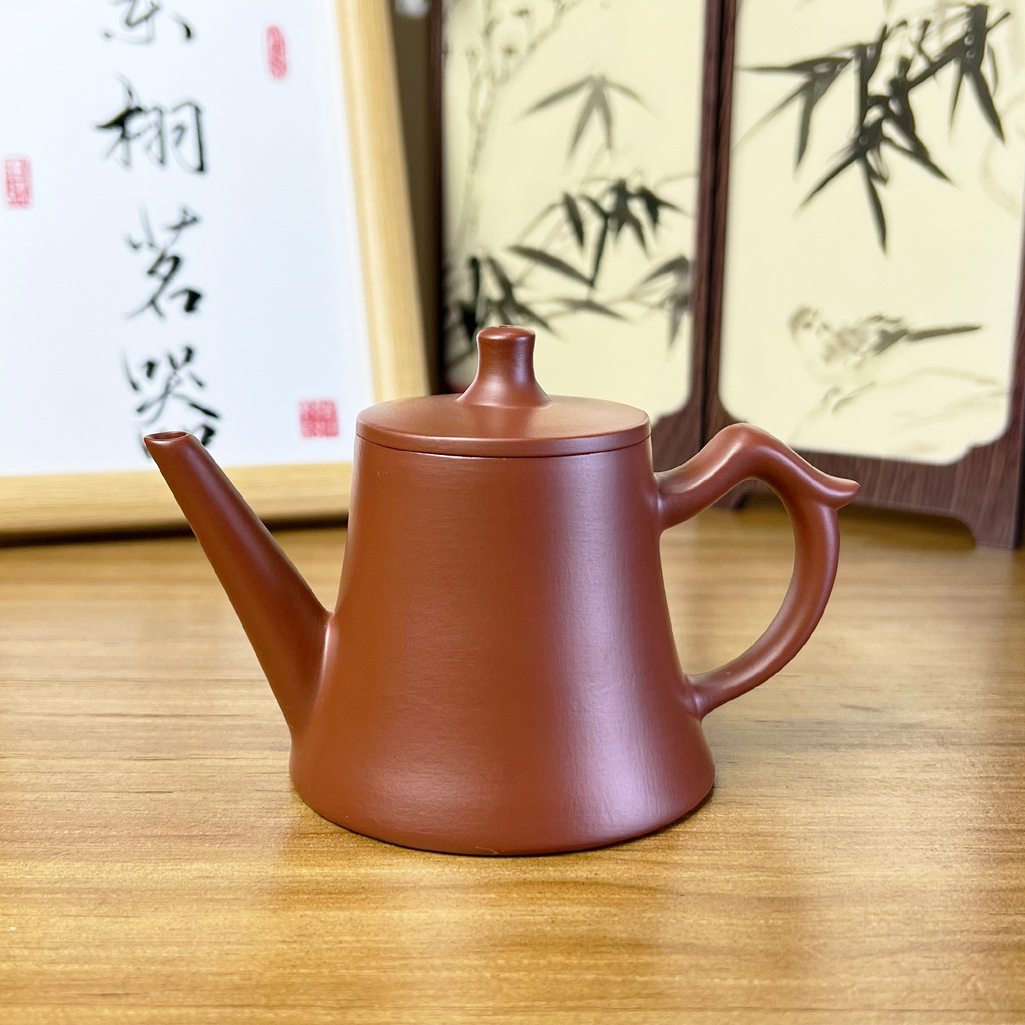 110cc潮州朱泥壶高温烧制结晶