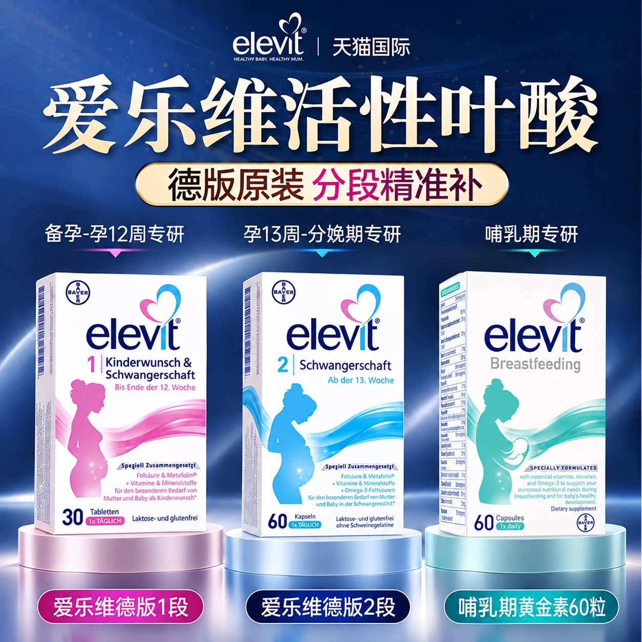 爱乐维活性叶酸1段2段孕妇专用										