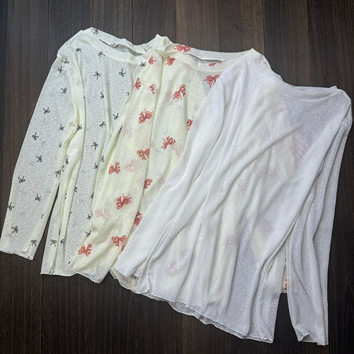 纯欲风性感长袖罩衫女夏季