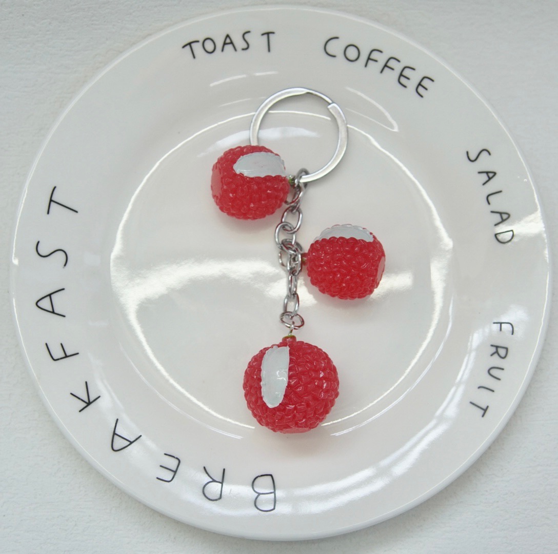 卡通树脂水果钥匙扣仿真水果节日小礼品杨桃西红柿哈密瓜芒果挂件