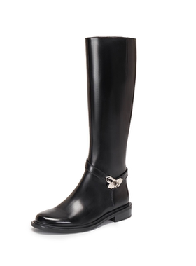 商场同款女鞋25新款骑士乐章覆古骑士靴长靴粗跟长筒靴女靴EAJ48D