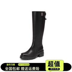 商场同款女鞋2025冬新款马鞍靴英伦风骑士靴高筒厚底女长靴EEZ42D