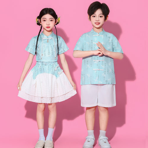 六一儿童啦啦队演出服学院风中小学生合唱校服朗诵表演班服运动会