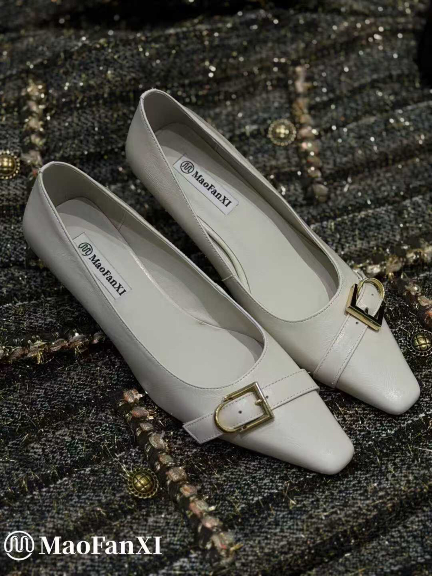 欧洲站欧货2026春季新款真皮女鞋尖头平底单鞋舒适小皮鞋女高跟鞋,女鞋,浅口单鞋,淘宝优惠券,粉丝福利购,淘宝优惠卷