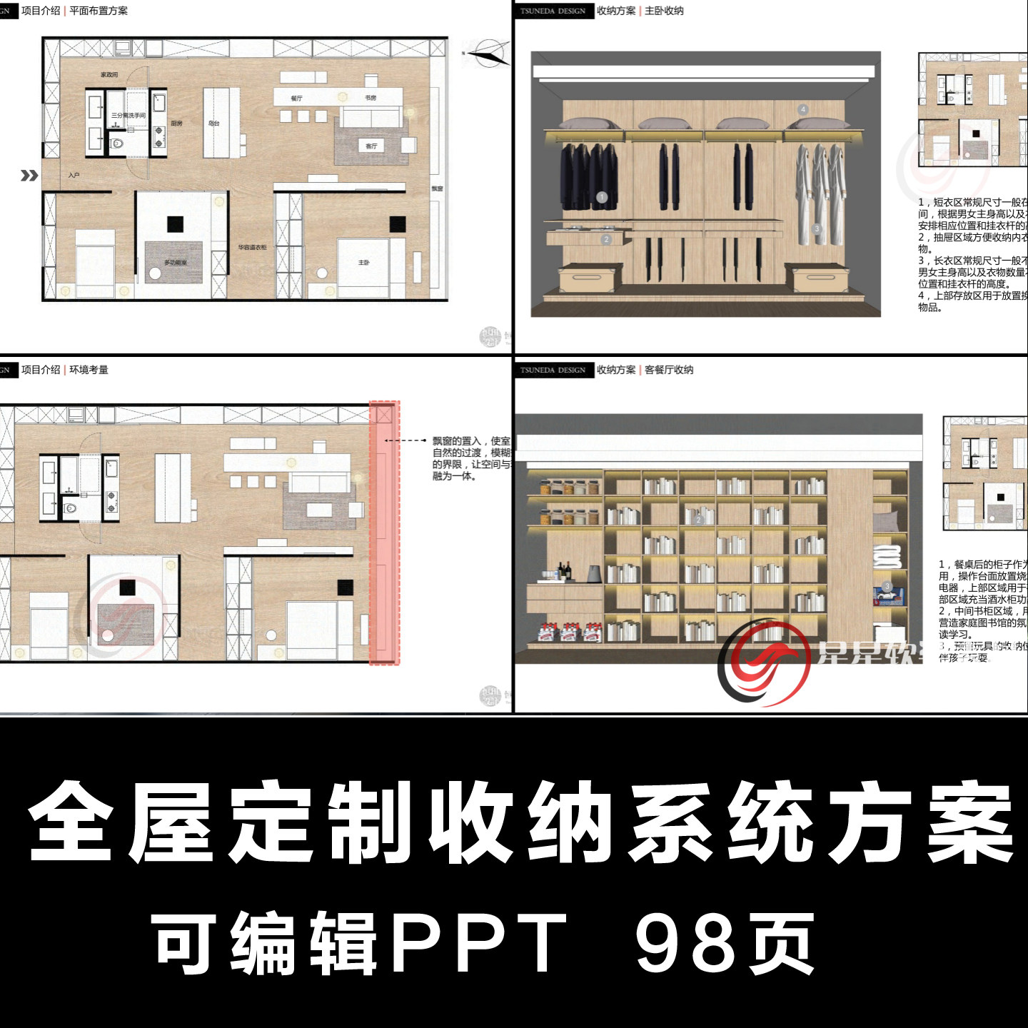 全屋定制收纳系统PPT研发方案98页+效果图17张+JPG平面+摄影图片
