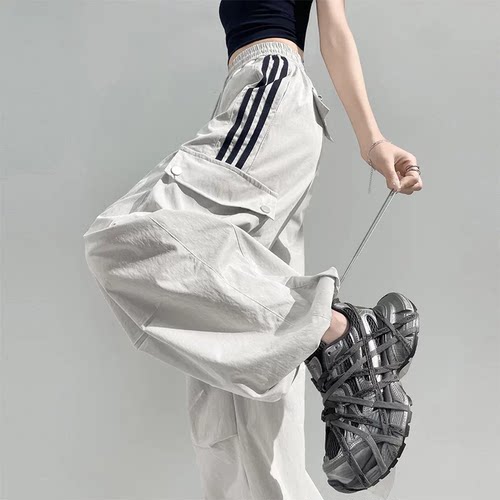 大码美式速干防晒工装裤女夏薄款