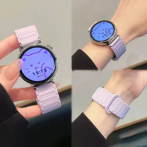 适用Amazfit华米Active2S手表带Bip6硅胶5磁吸GTR4/gts3/Balance2