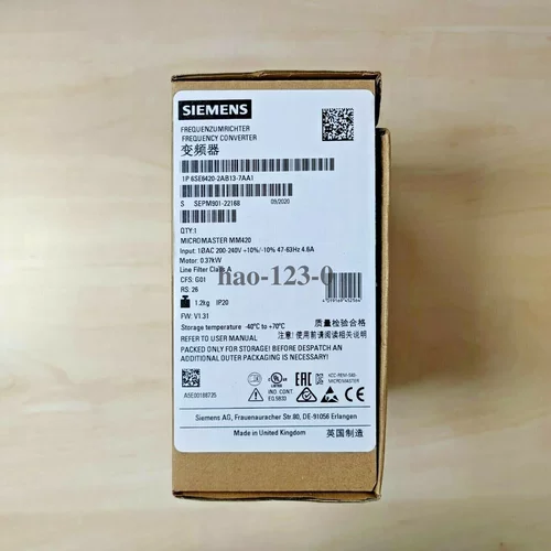 6SE6420-2AB13-7AA1 变频器 MM420 0.37kW工控配件议价维修