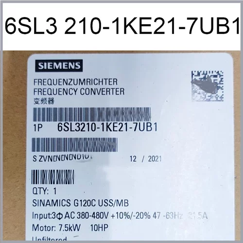 6SL3210-1KE21-7UB1 变频器 G120C 7.5kW USS/MB议价维修