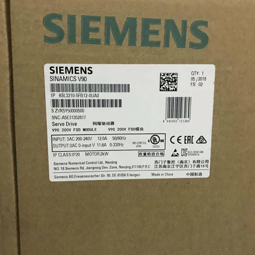 6SL3210-5FB12-0UA0 伺服驱动器 V90 2kW 200V FSD模块议价维修