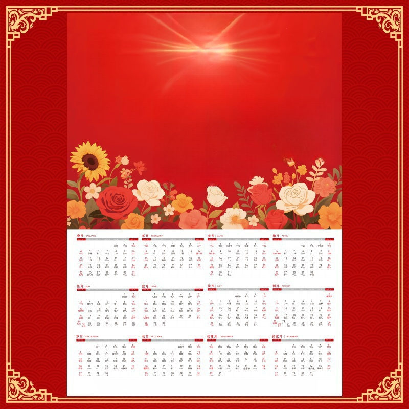 2026年单张金句年历表祝福日历挂历墙历批发年历新年日历表