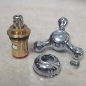 净水器龙头铜阀芯手轮配件2分3分直饮机纯水龙头陶瓷芯片开关20齿