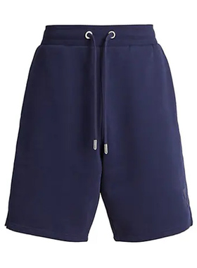 AMIPARIS新款男士爱心LOGO刺绣深蓝色短裤沙滩裤五分裤USO604