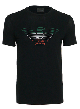 Armani/阿玛尼EA系列 新款男士大鹰标印花圆领短袖T恤3Z1T90