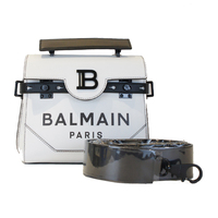 BALMAIN/巴尔曼新款女士白色皮革手提单肩斜挎凯莉包TN1S398LARE