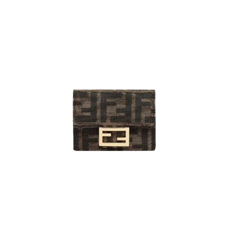 FENDI芬迪新款女士 FF logo时尚三折叠钱包8M0395 A98P