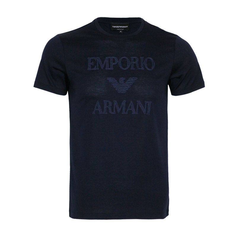 Armani/阿玛尼EA系列新款纯棉刺绣短袖T恤男3Y1T72 1JQ3Z