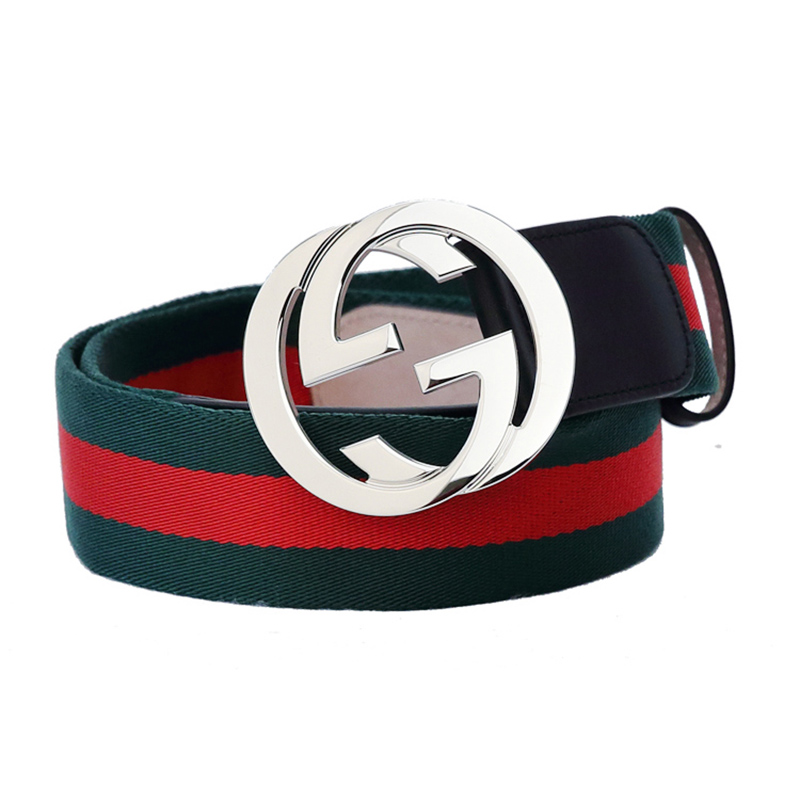 GUCCI ¹ÅÆæÇﶬпîÒøÍ·Ë«G¾µäºìÂÌÌõÎÆÆ¤´øÑü´øÄÐ 411924 H917N