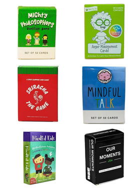 英文版桌游mindful talk儿童卡牌游戏 card game 家庭休闲聚会游