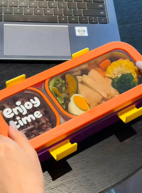 保温不锈钢饭盒微波炉加热食品级304上班族学生专用分格密封餐盒