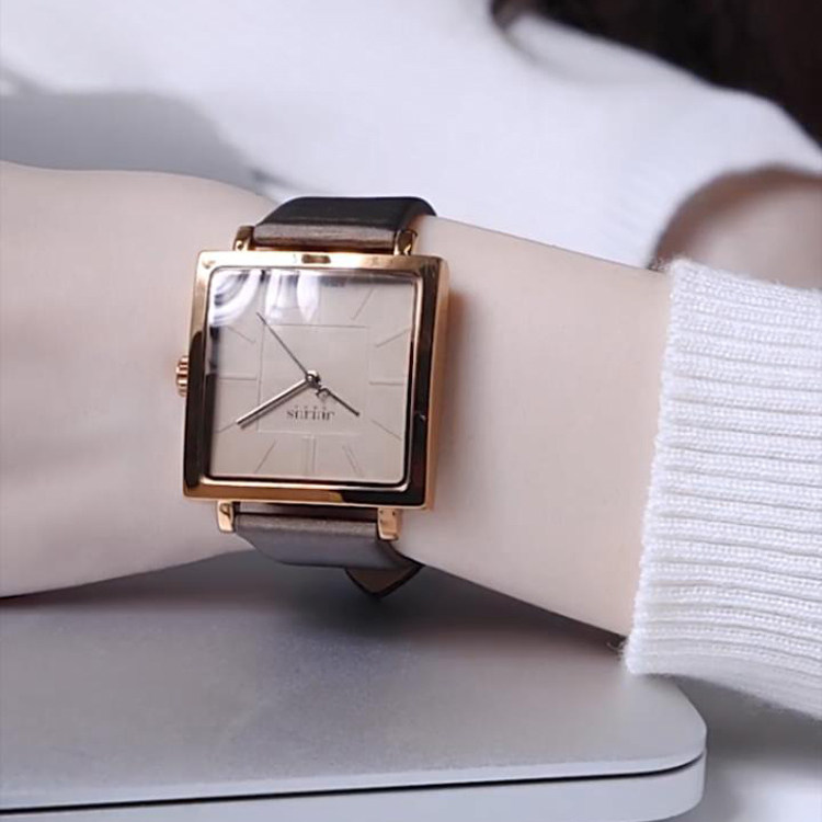 聚利时手表女简约霸气小众女款时尚女ins风正品女士方形表盘防水