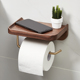 卫生间卷纸架免打孔纸巾盒实木厕所置物架洗手间纸巾架创意厕纸架