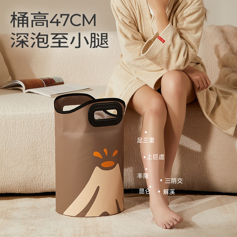 泡脚桶过小腿家用成人加厚便携式足浴洗脚盆女士养生泡脚袋可折叠