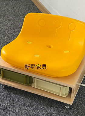 奶油风创意可移动黄色座椅可坐可储物家用客厅儿童房玩具收纳凳子