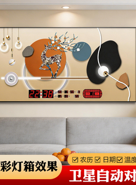 万年历七彩灯自动对时康巴丝客厅语音报时新品创意数码大电子时钟