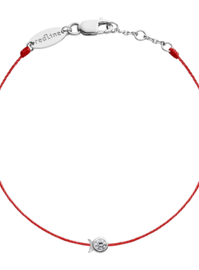 Redline/红绳女士Mini Pure系列18K白金鱼形镶嵌0.05克拉钻石手链