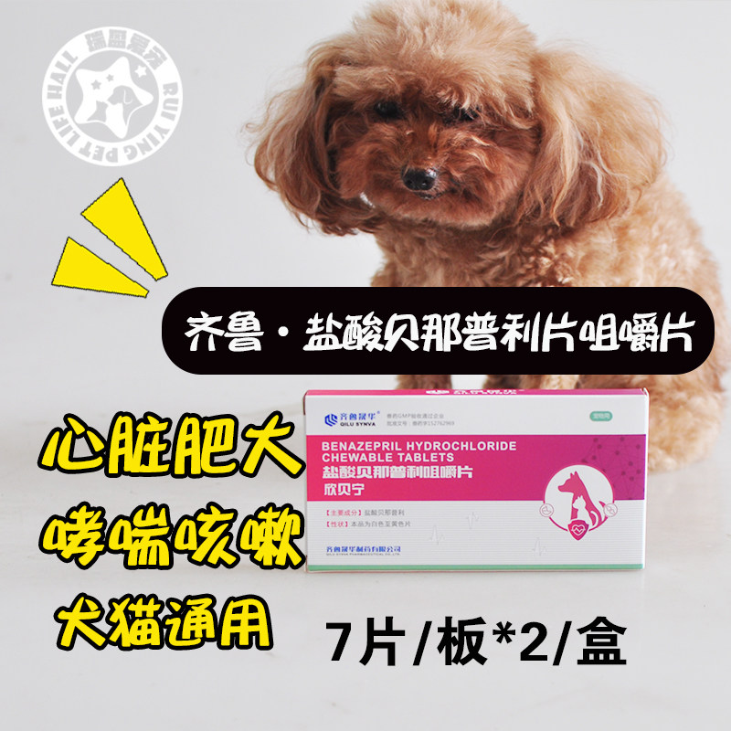 齐鲁欣贝宁盐酸贝那普利片宠物狗狗心脏病肥大降压药猫心肌肥厚药