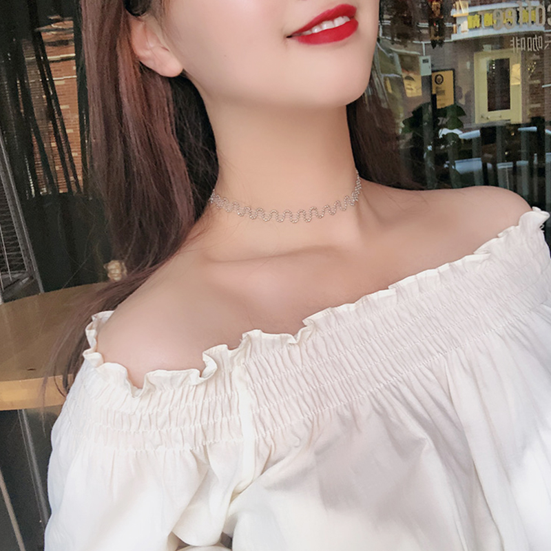 鎖骨鏈ins酷歐美簡約軟紗珠子項鏈銀色頸帶女日韓脖子飾品脖鏈在類目 飾品/流行首飾/時尚飾品新, 項鍊中 - 來自Buy2taobao.com提供專業的淘寶代購服務