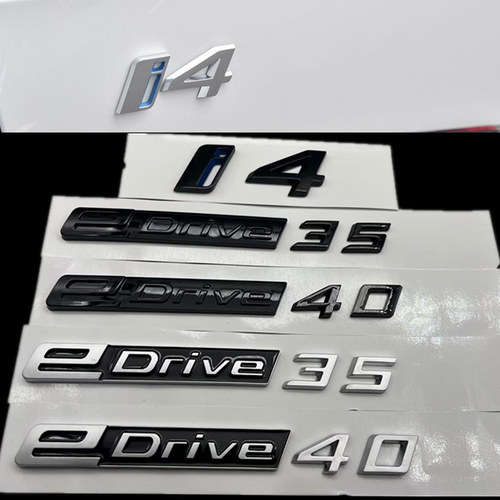 宝马i4车标EDRIVE40排量标