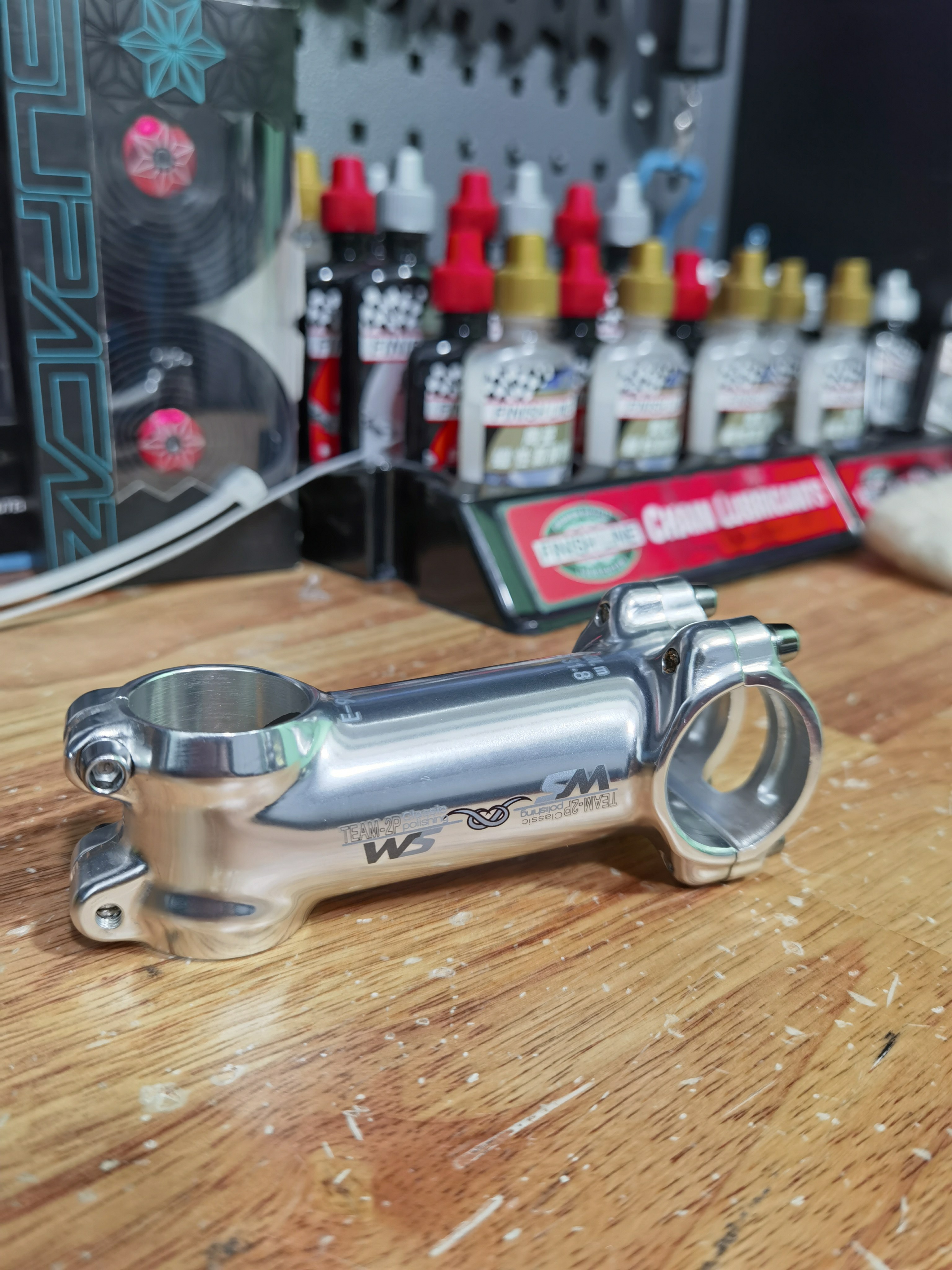WS FENGSU 새로운 알루미늄 합금 스템 브라이트 실버 산악 자전거 스템 90MM ± 7°
