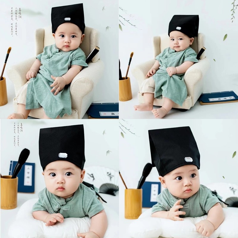 儿童摄影服装百天周岁宝宝书生国学古装拍照衣服影楼汉服童装写真