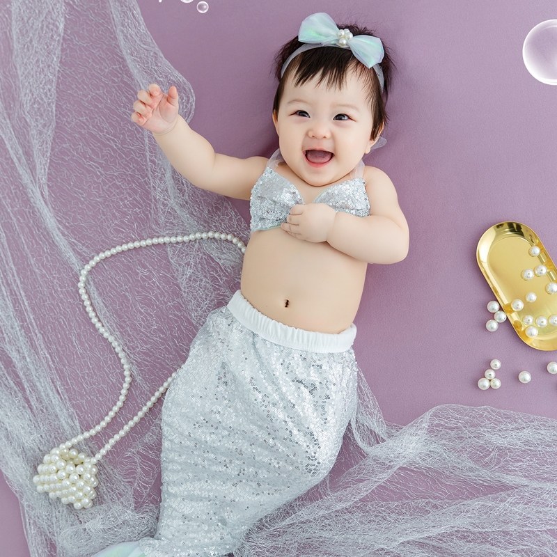 百天宝宝美人鱼拍照套装