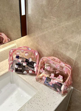 三丽鸥正版防水洗漱包HelloKitty凯蒂猫便携旅行大容量收纳化妆包
