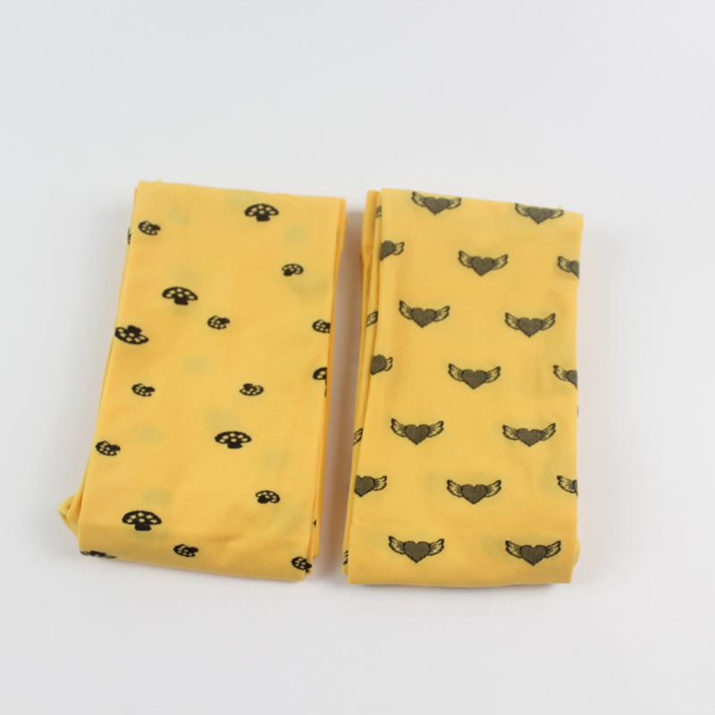 黄色爱心小蘑菇春秋天鹅绒提花