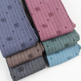 韩单 竖条珠帘花朵120D天鹅绒连裤袜 雅致春秋款打底袜 六色入