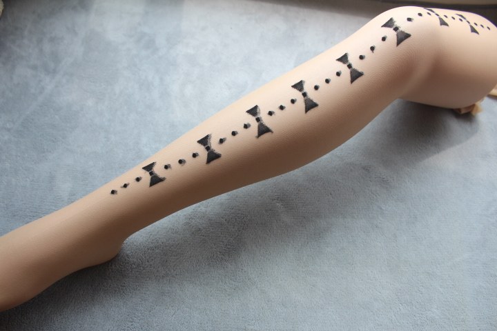 肤色 一排蝴蝶结单面织花透肉萌系丝袜 提花刺青包芯丝连裤袜,女士内衣/男士内衣/家居服,连裤袜/打底袜,淘宝优惠券,粉丝福利购,淘宝优惠卷