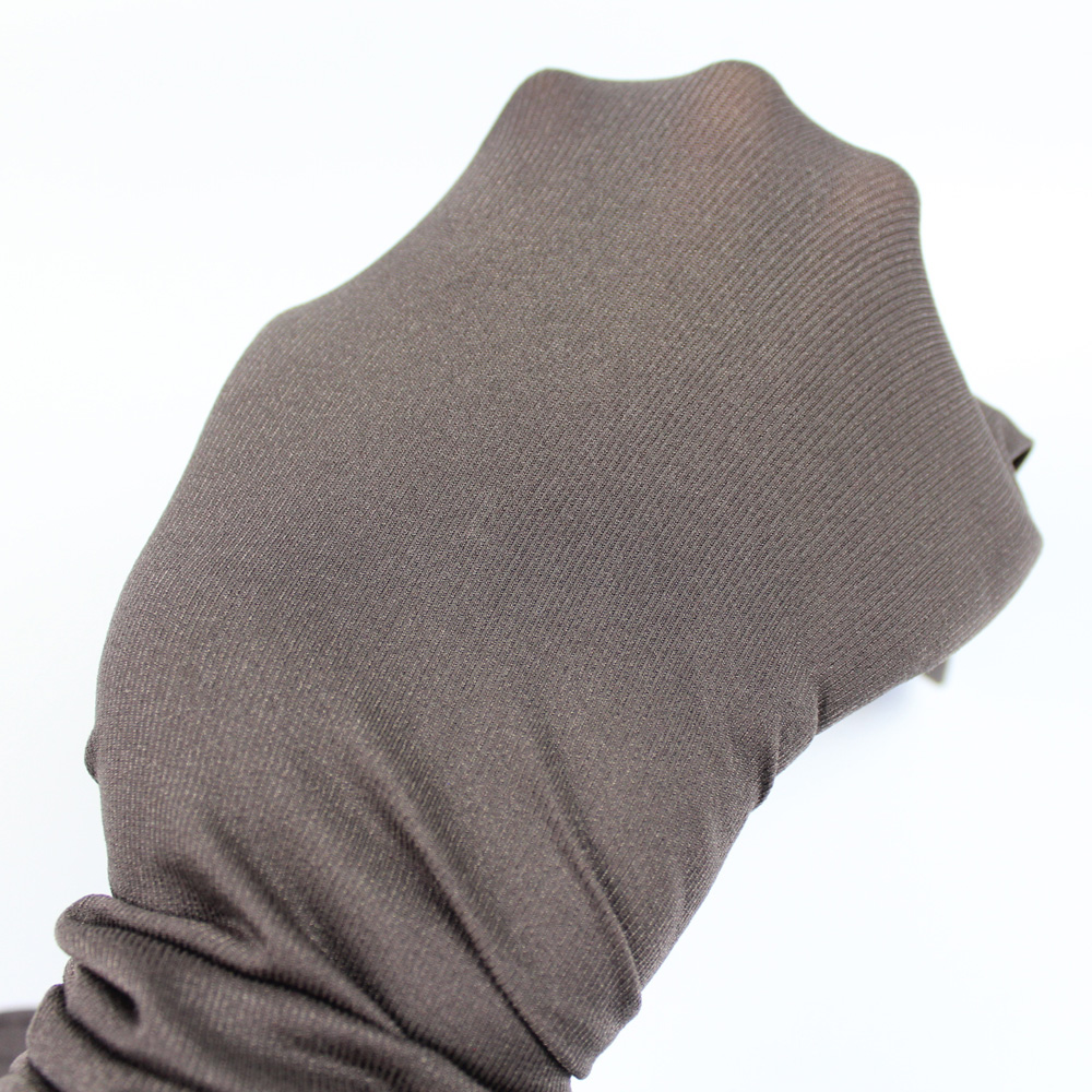 浅咖啡细竖条珍珠绒连裤袜