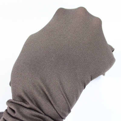 浅咖啡细竖条珍珠绒连裤袜